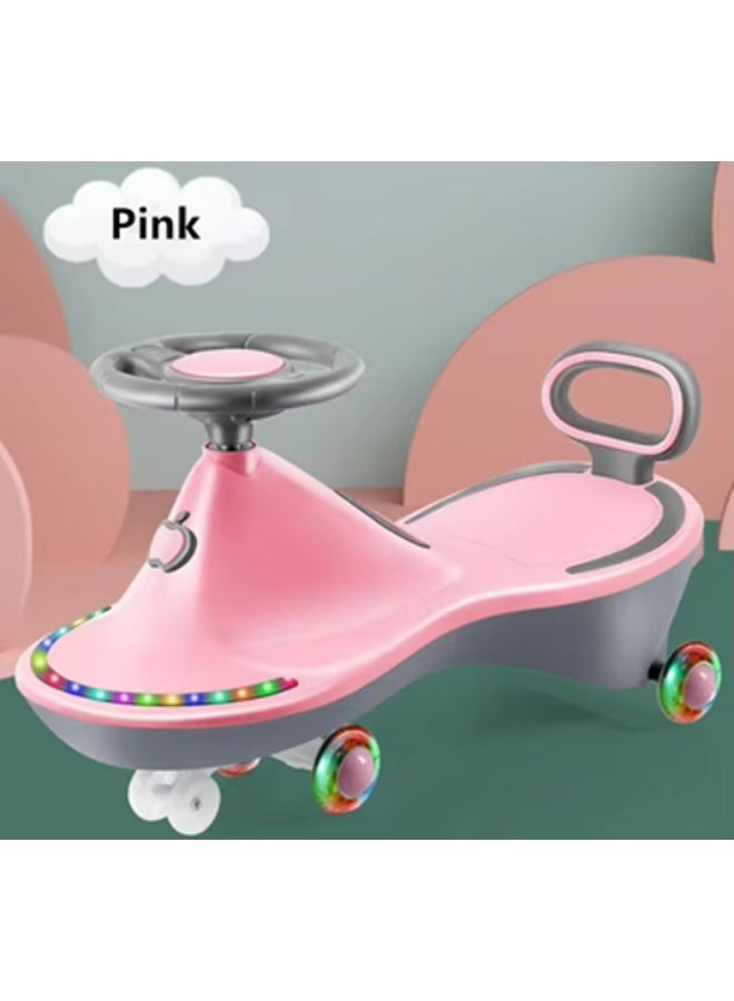 CellElection Music & Light Wiggle Swing Ride for Kids – Pink Plasma Car – No Pedals, No Batteries - Image 2